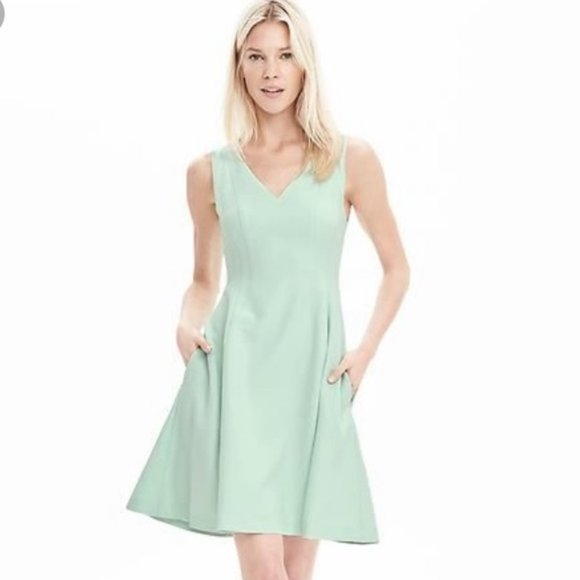 Banana Republic Ponte Fit & Flare Dress - Picture 1 of 1